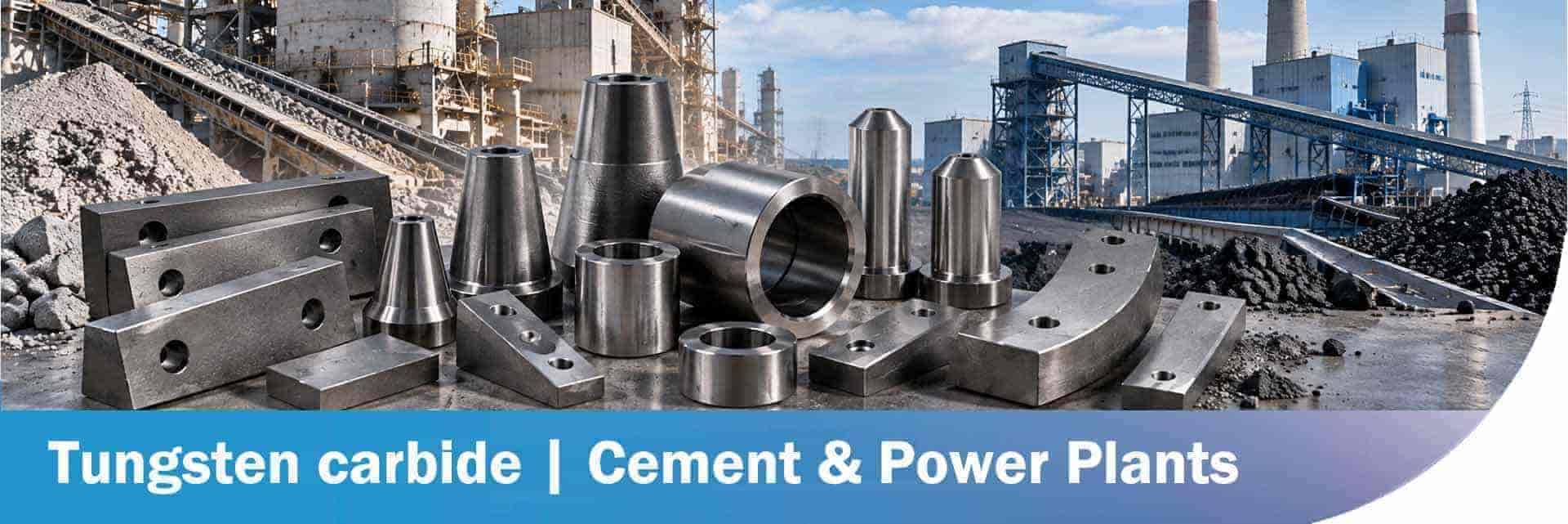 Tungsten Carbide Wear Solutions for Cement & Power – Engineered for Grinding, Particle Erosion & Severe Process Conditions