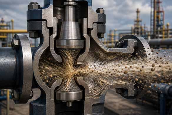 Erosión y desgaste en componentes de control de flujo de petróleo y gas: mecanismos de falla y soluciones con carburo de tungsteno
